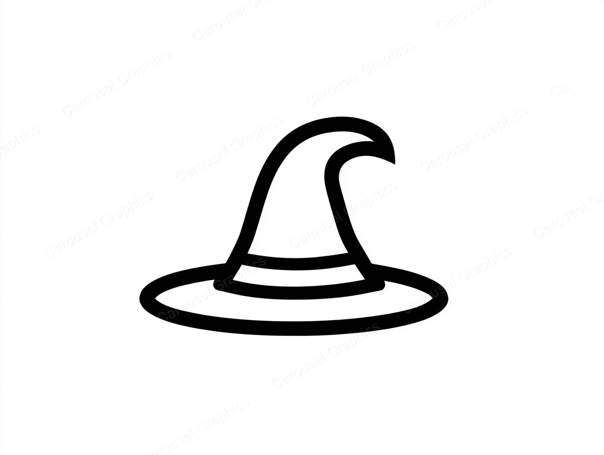 Witch Hat Vector Graphic preview