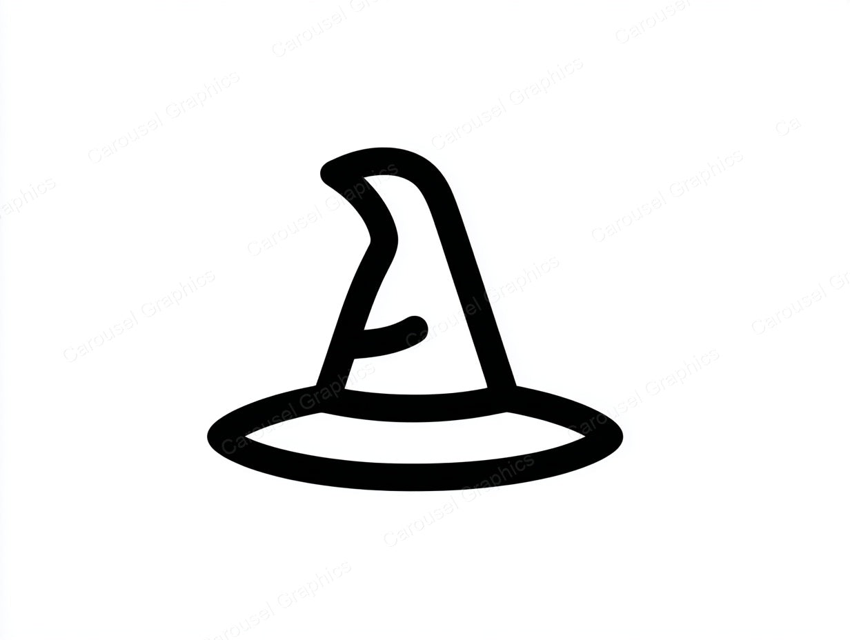 Witch Hat Vector Graphic preview