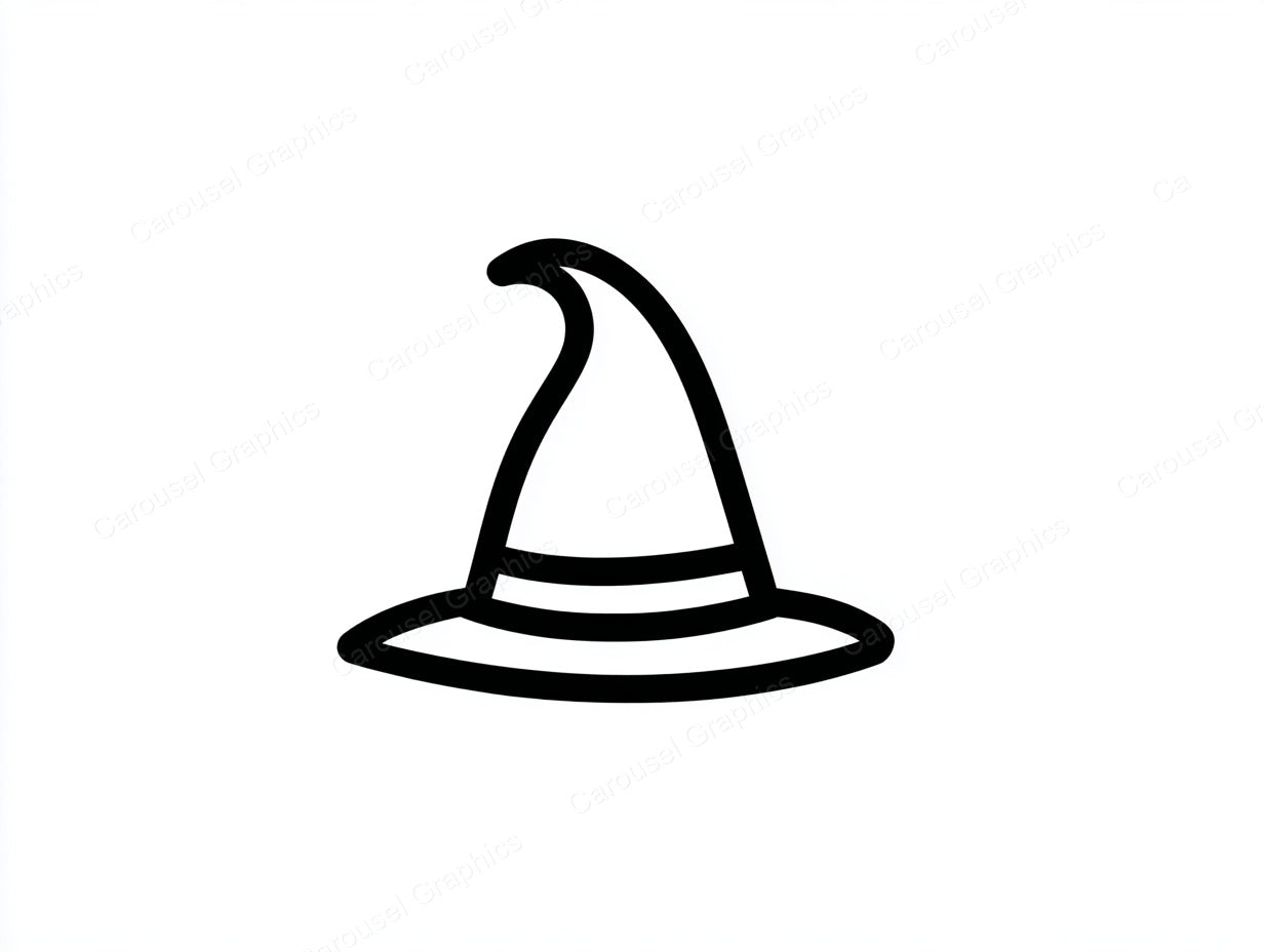 Witch Hat Vector Graphic preview