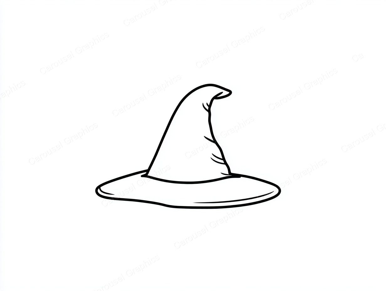 Witch Hat Vector Graphic preview