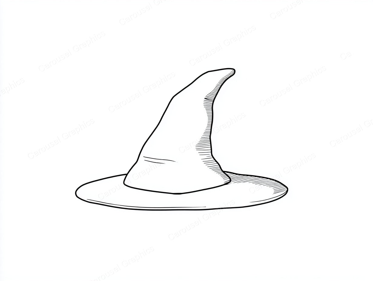 Witch Hat Vector Graphic preview