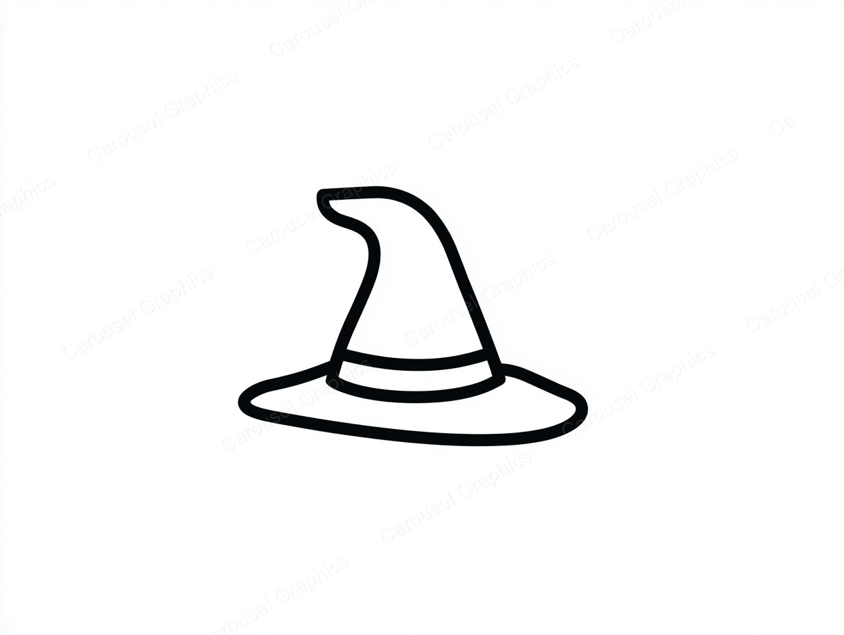 Witch Hat Vector Graphic preview
