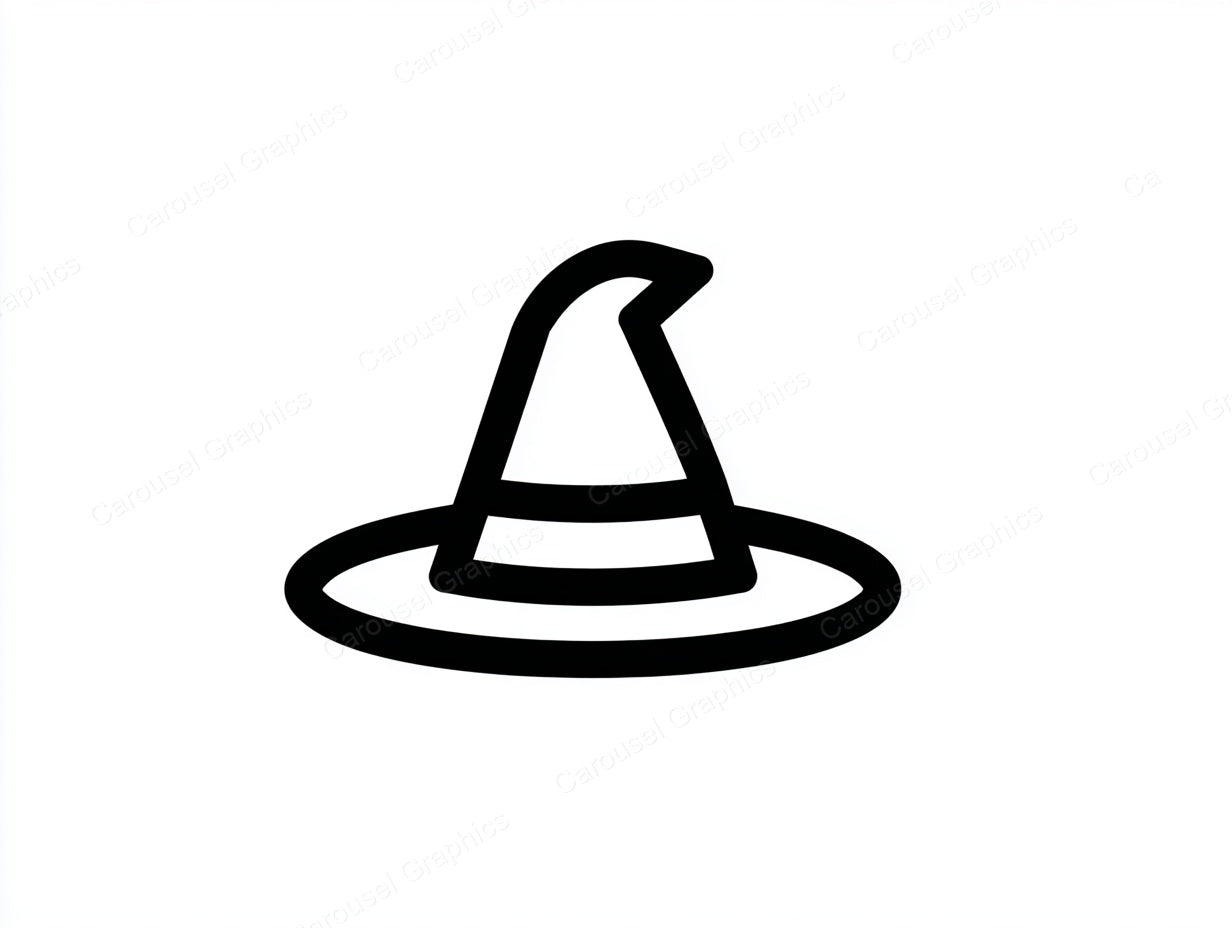 Witch Hat Vector Graphic preview