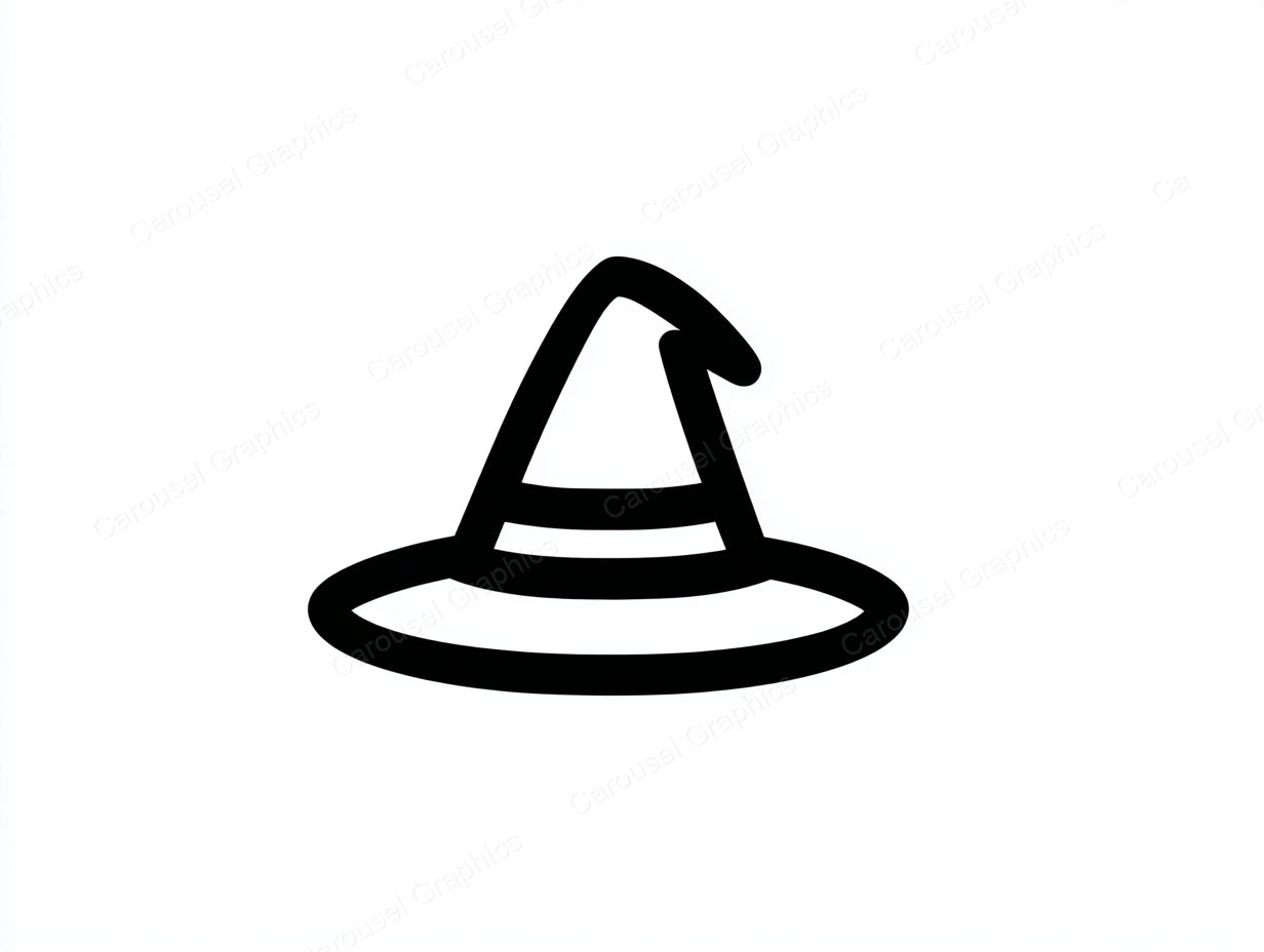 Witch Hat Vector Graphic preview