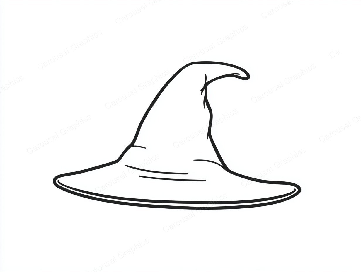 Witch Hat Vector Graphic preview