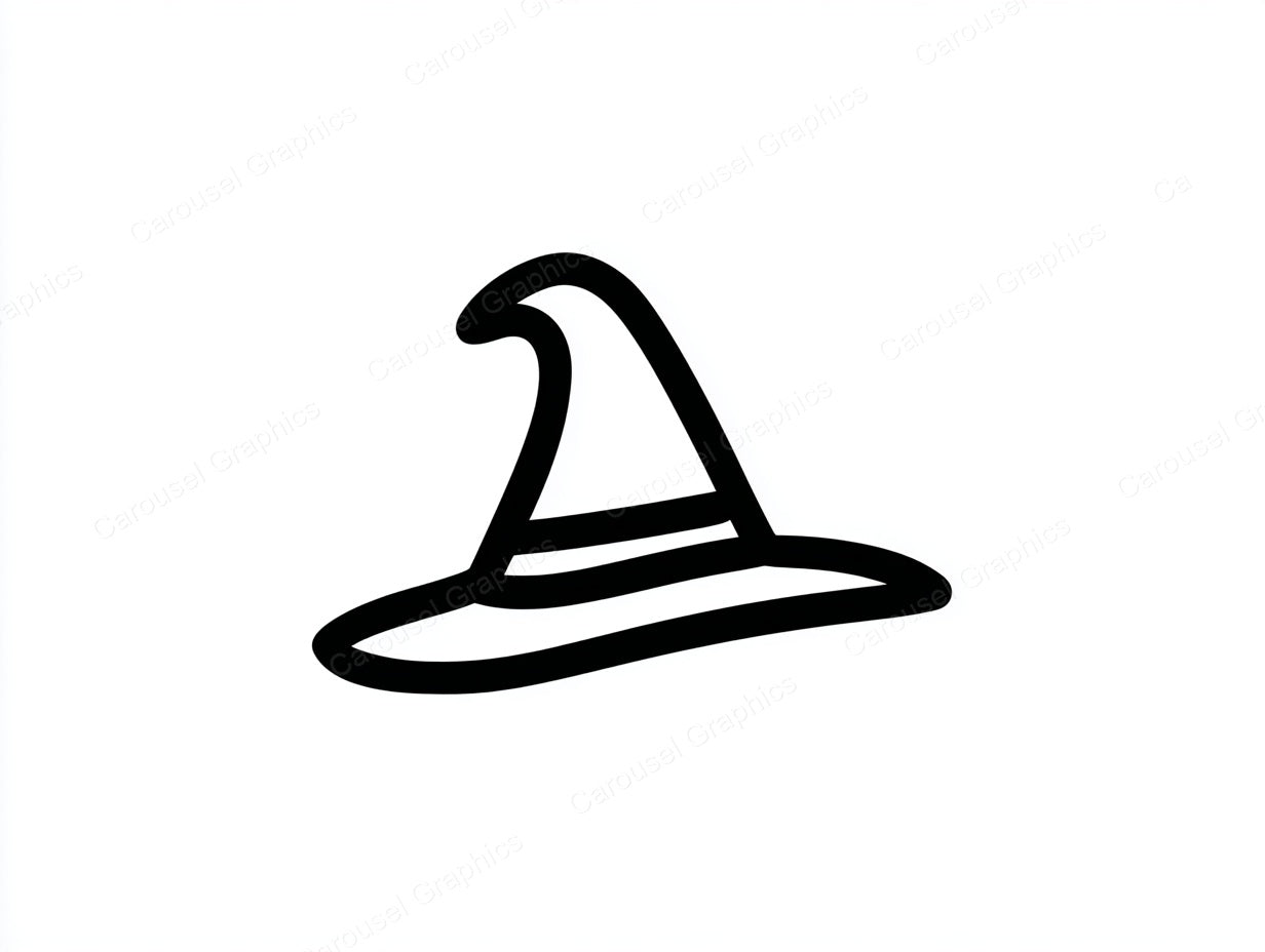 Witch Hat Vector Graphic preview