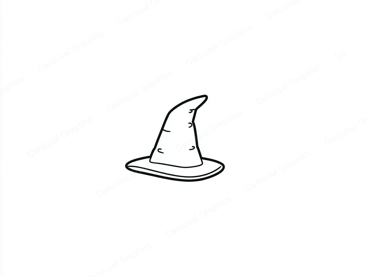 Witch Hat Vector Graphic preview