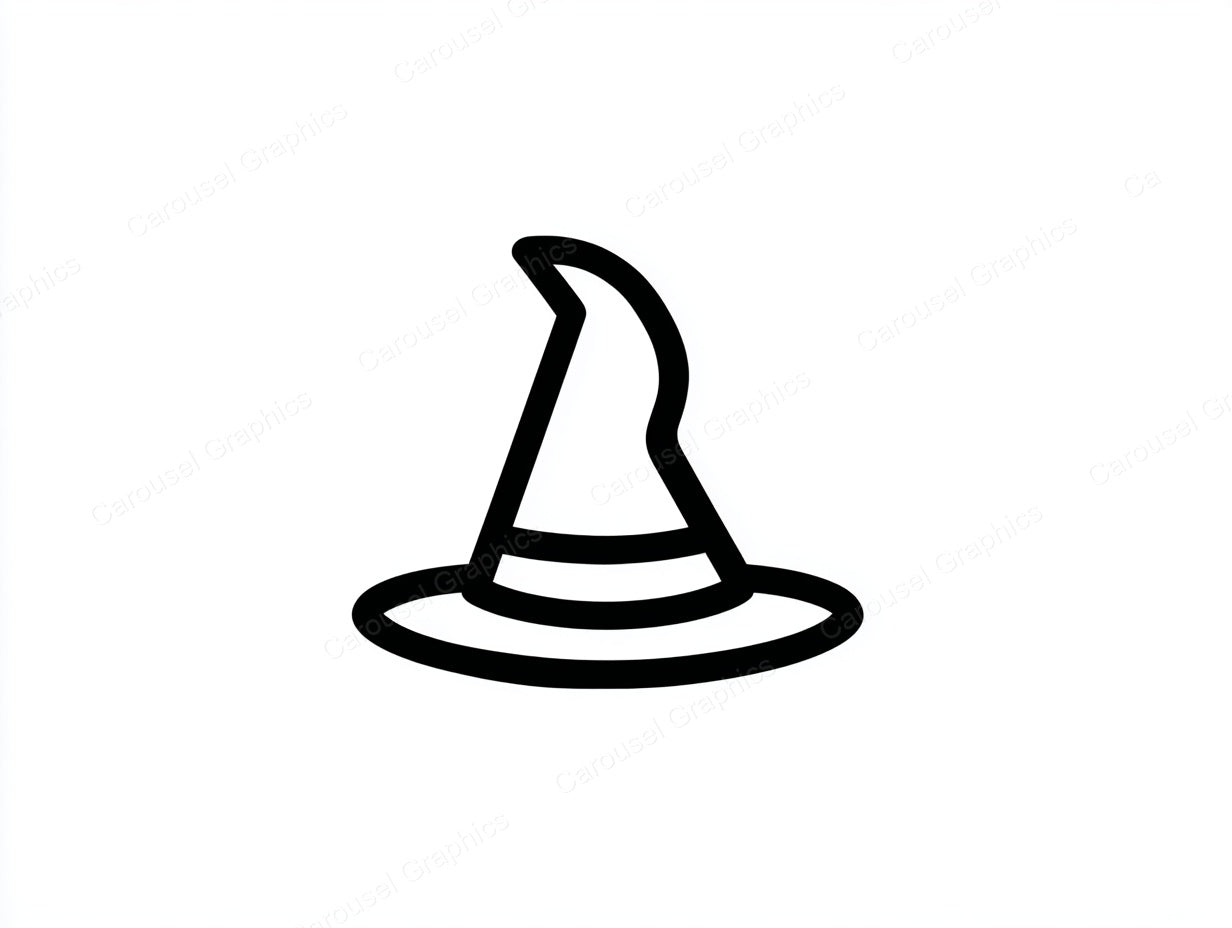 Witch Hat Vector Graphic preview