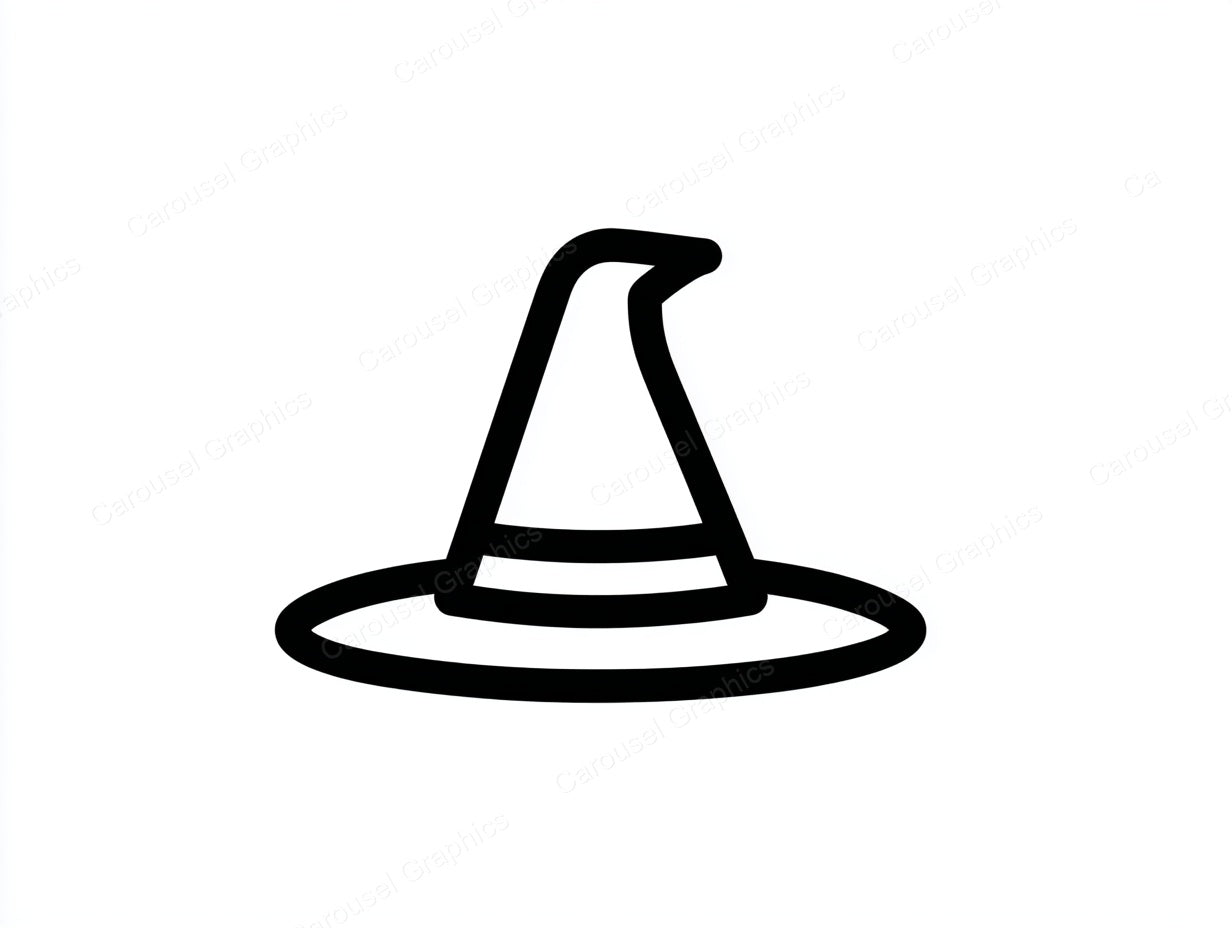 Witch Hat Vector Graphic preview