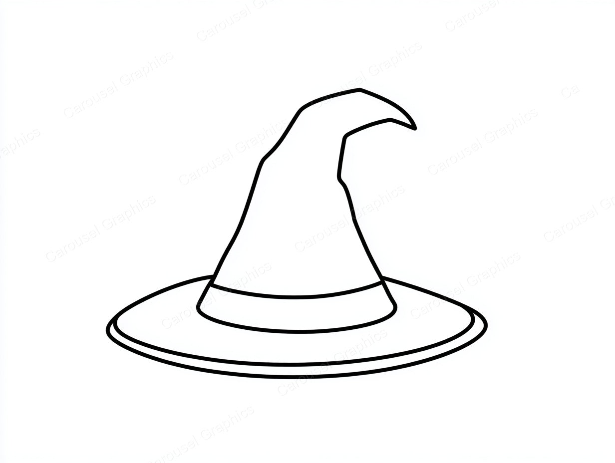 Witch Hat Vector Graphic preview
