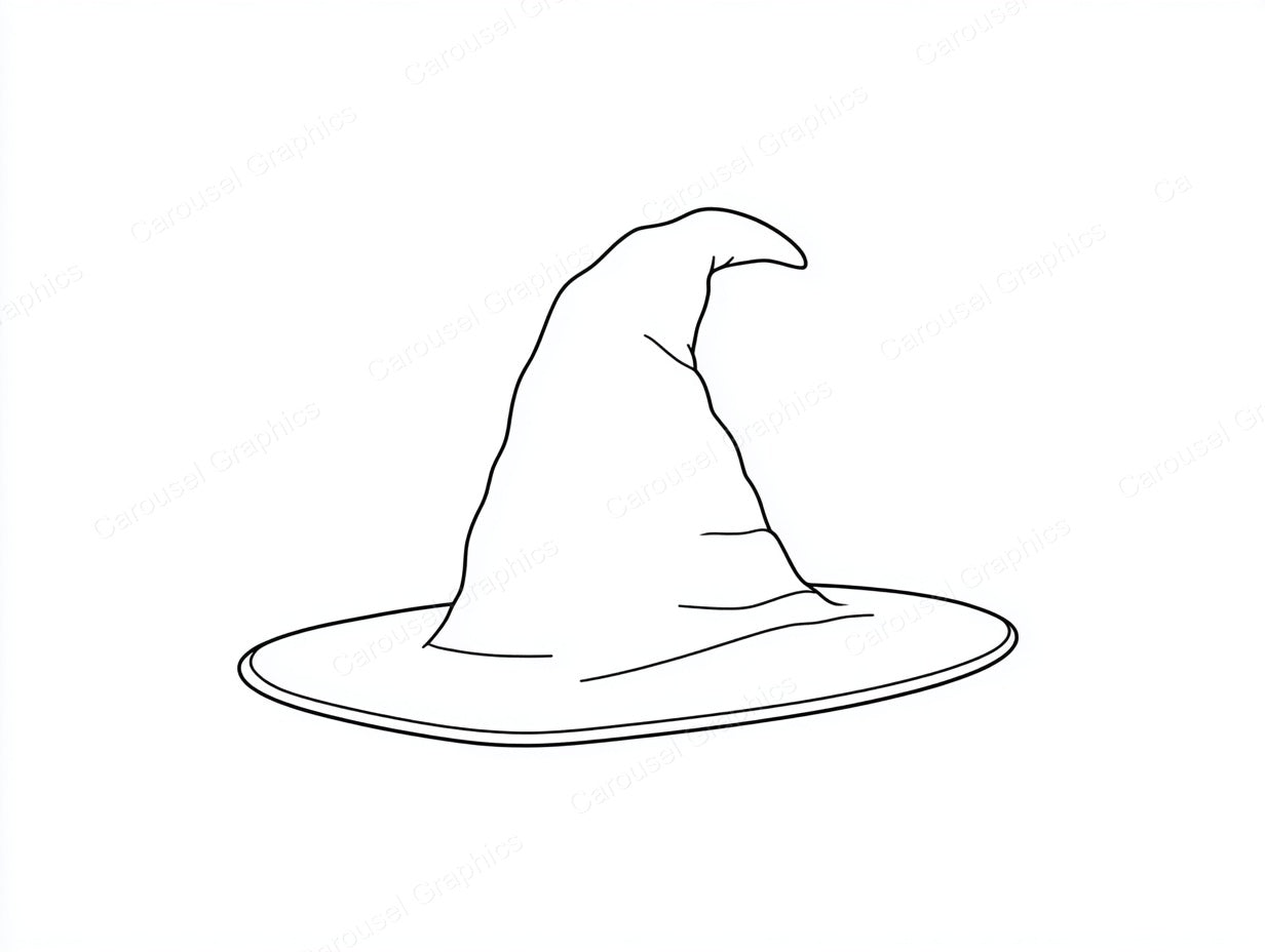 Witch Hat Vector Graphic preview