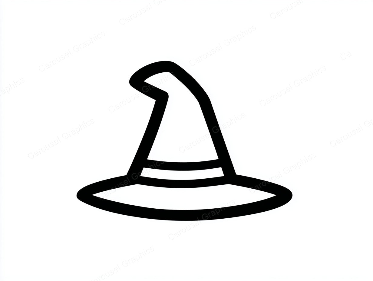 Witch Hat Vector Graphic preview