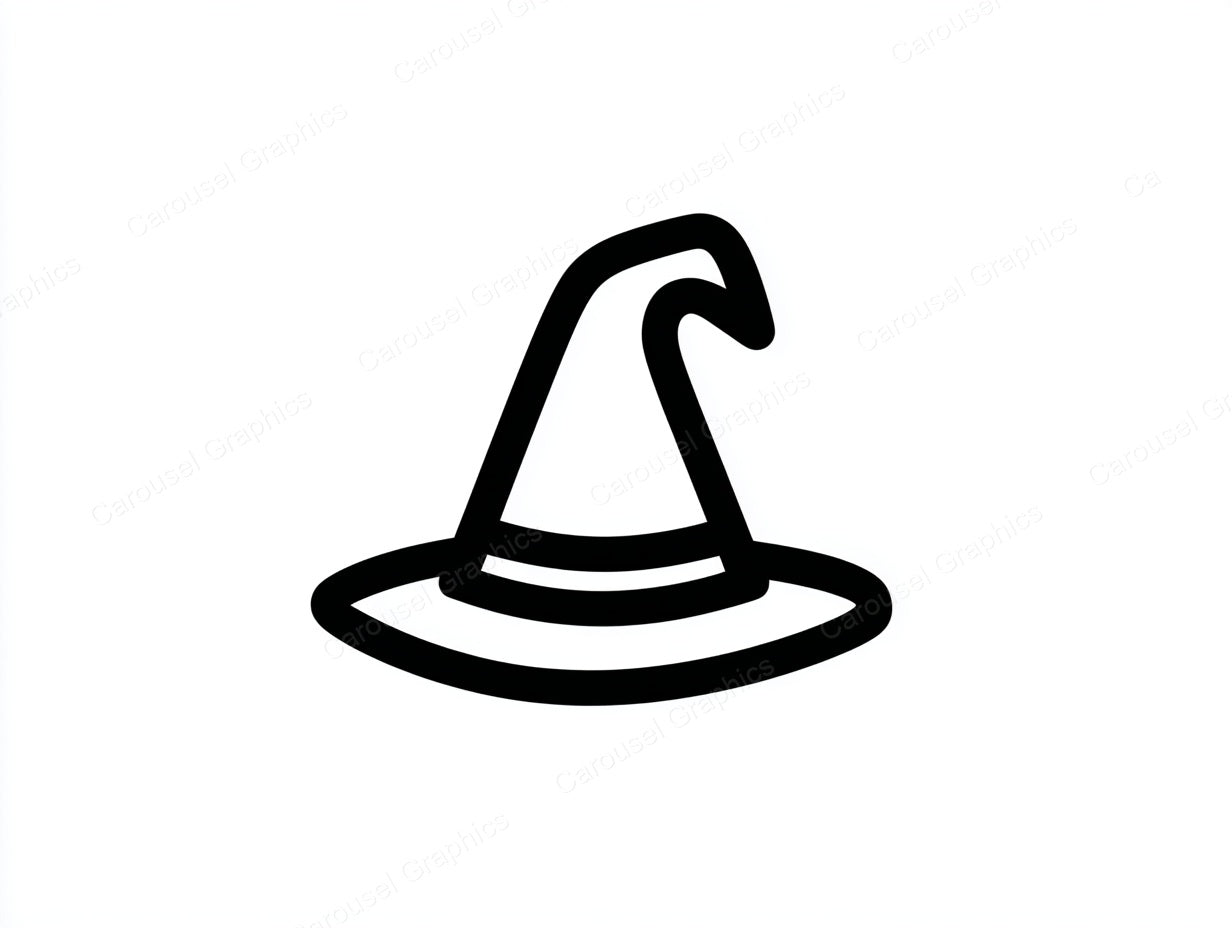 Witch Hat Vector Graphic preview