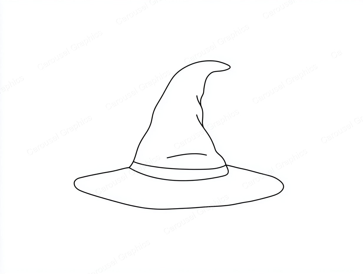 Witch Hat Vector Graphic preview