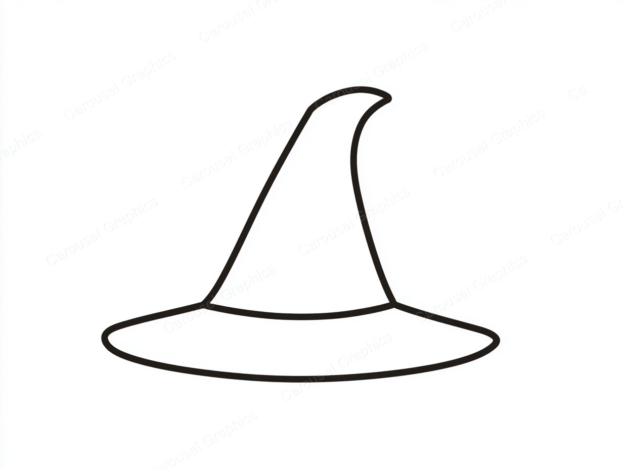 Witch Hat Vector Graphic preview