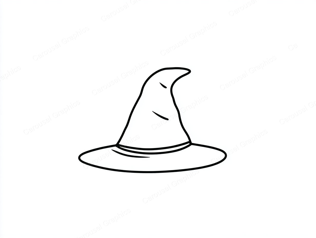 Witch Hat Vector Graphic preview