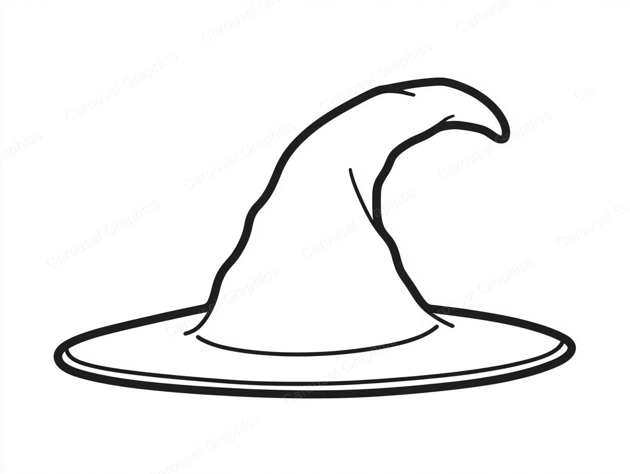 Witch Hat Vector Graphic preview
