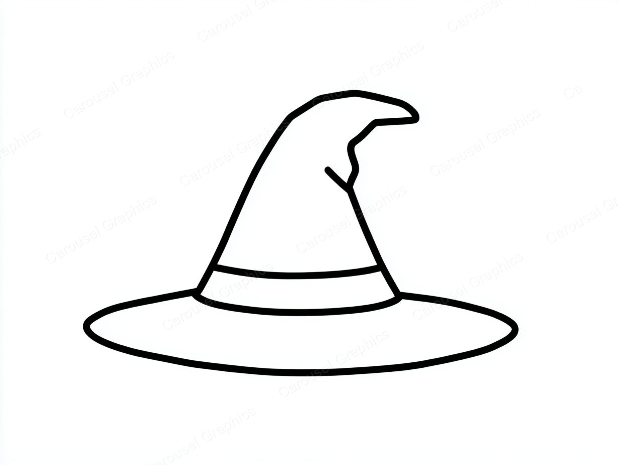 Witch Hat Vector Graphic preview
