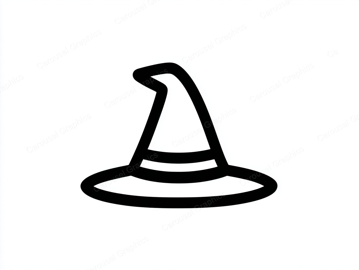Witch Hat Vector Graphic preview