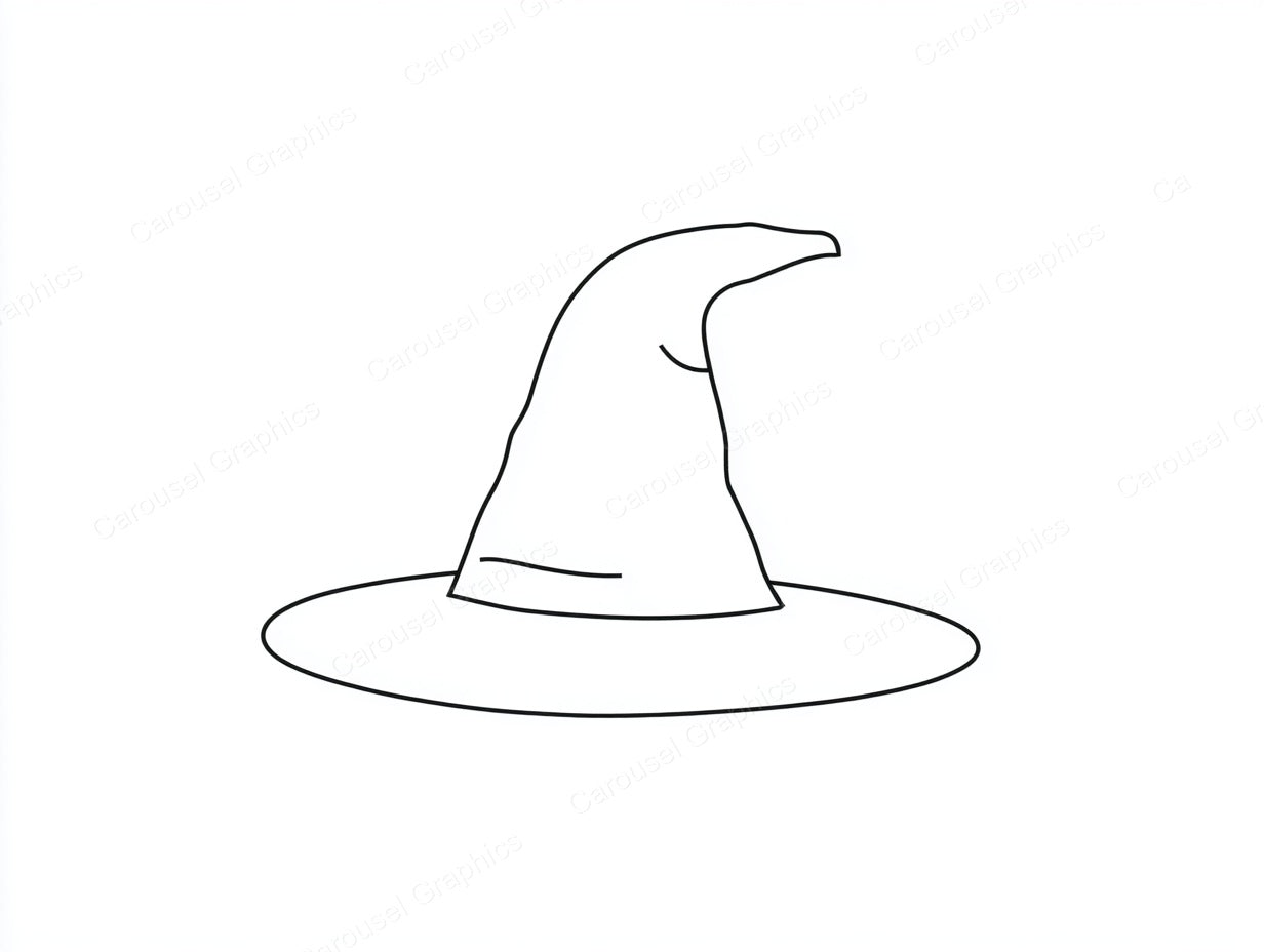 Witch Hat Vector Graphic preview