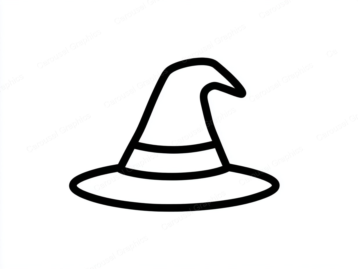 Witch Hat Vector Graphic preview