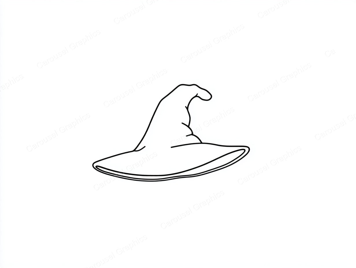 Witch Hat Vector Graphic preview