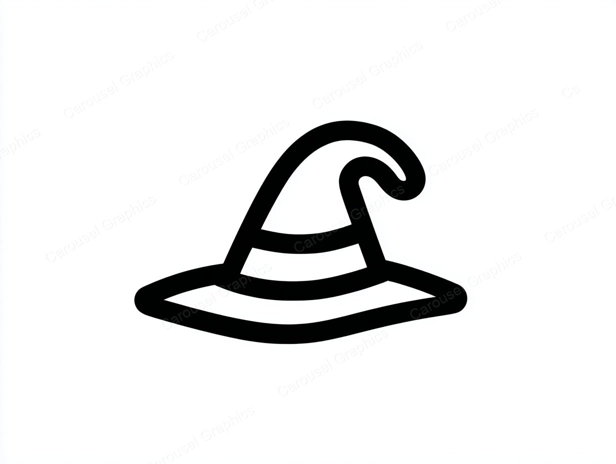 Witch Hat Vector Graphic preview