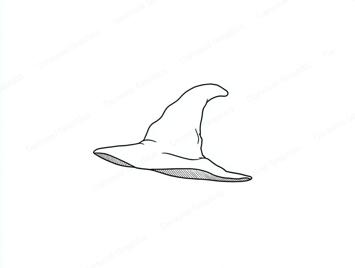 Witch Hat Vector Graphic preview