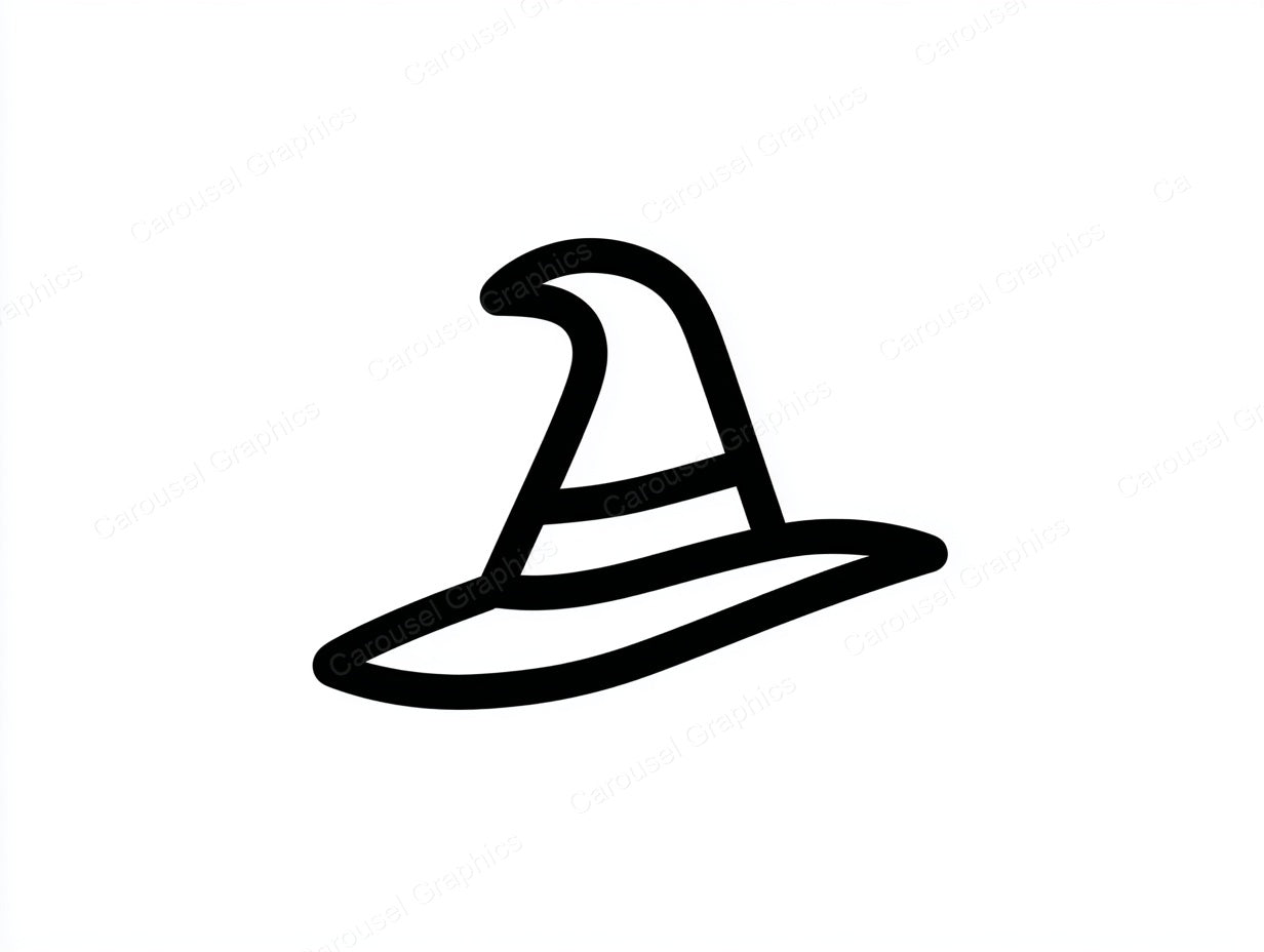 Witch Hat Vector Graphic preview
