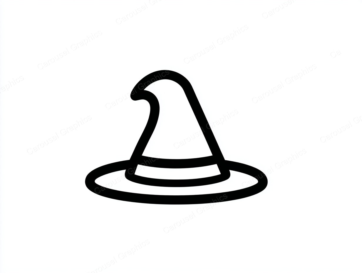 Witch Hat Vector Graphic preview
