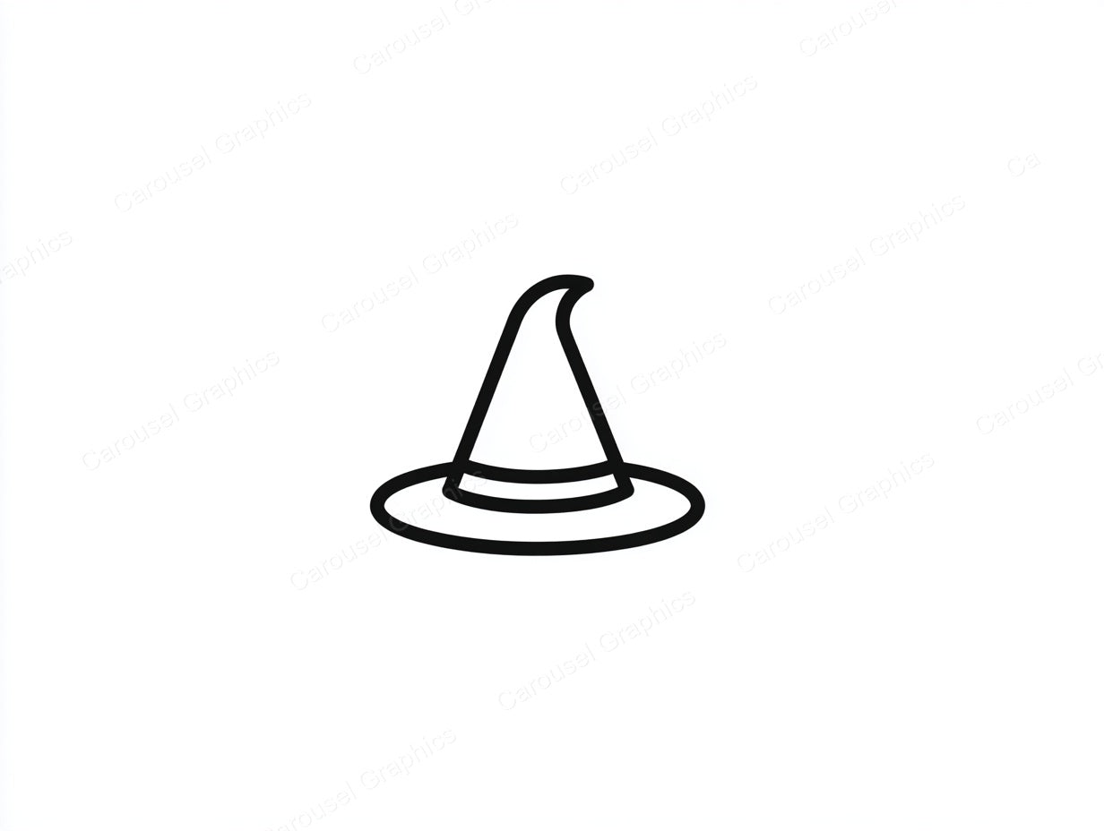 Witch Hat Vector Graphic preview