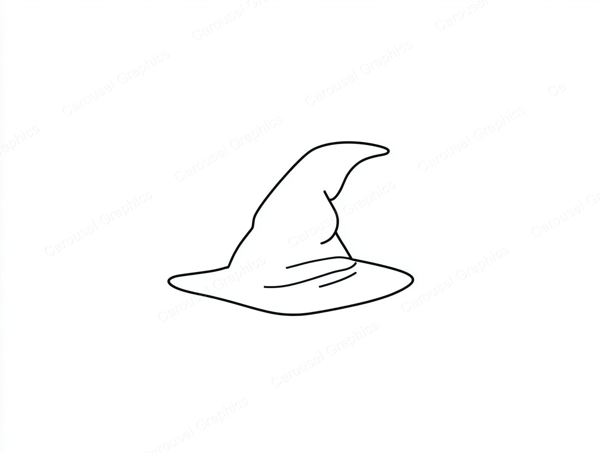 Witch Hat Vector Graphic preview