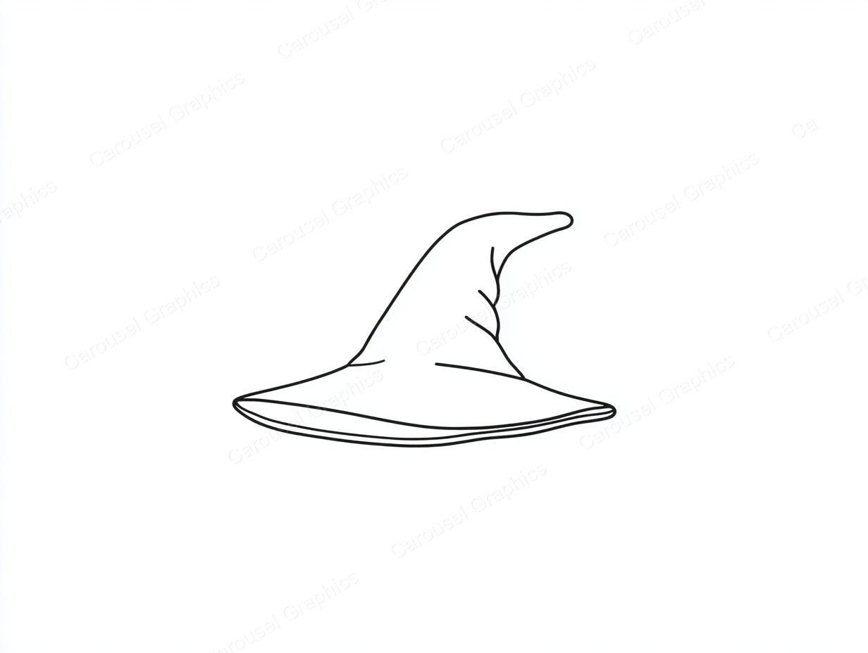 Witch Hat Vector Graphic preview