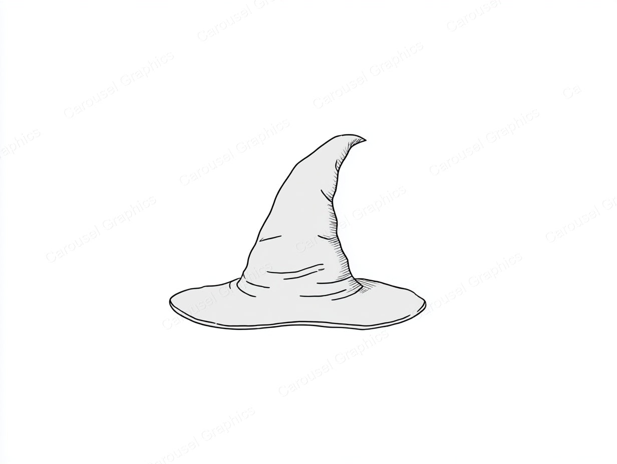 Witch Hat Vector Graphic preview