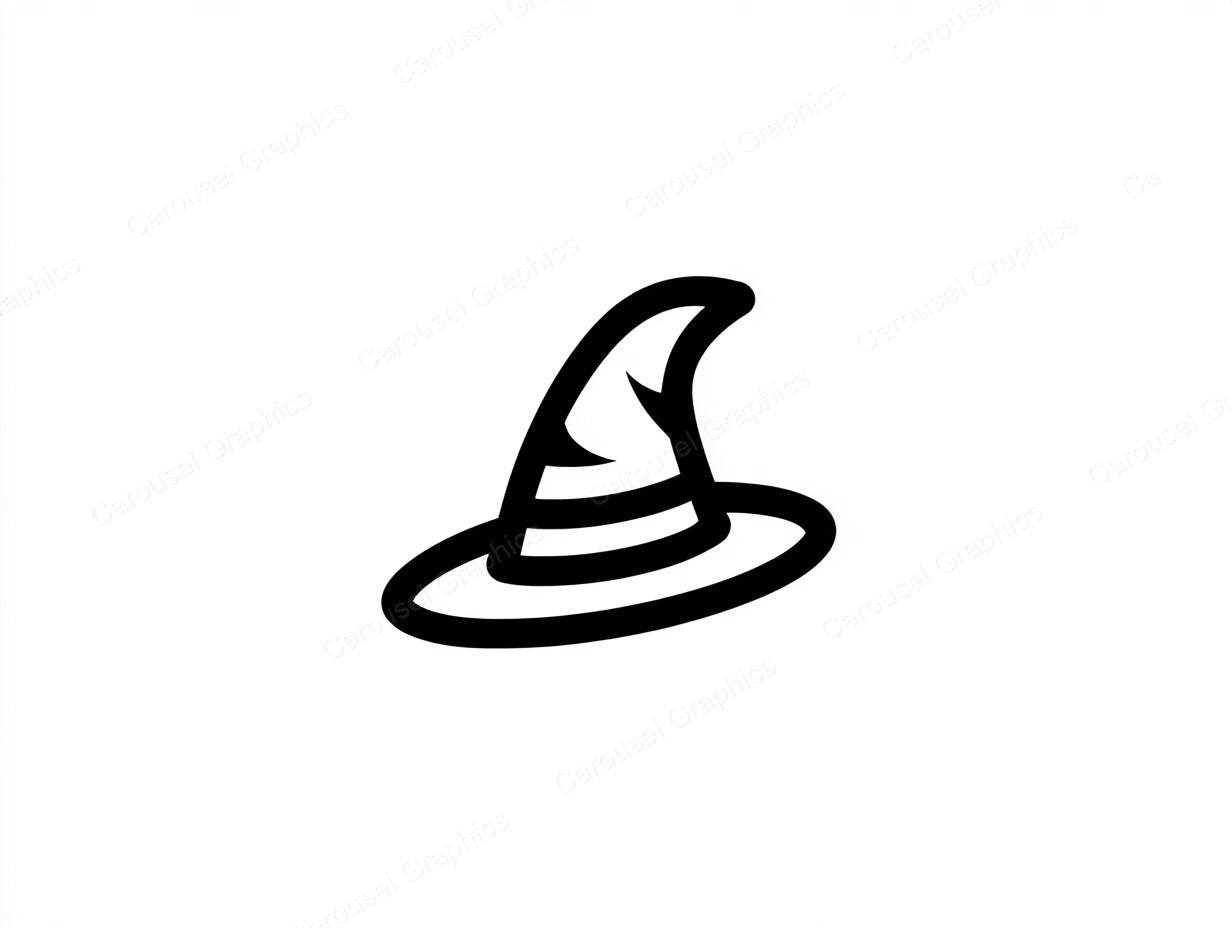 Witch Hat Vector Graphic preview
