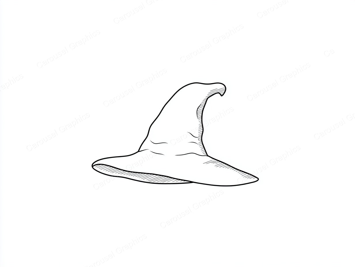 Witch Hat Vector Graphic preview