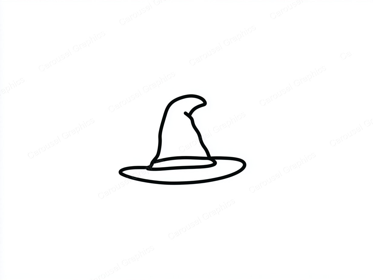Witch Hat Vector Graphic preview