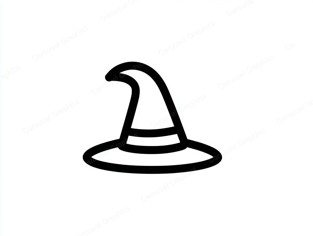 Witch Hat Vector Graphic preview