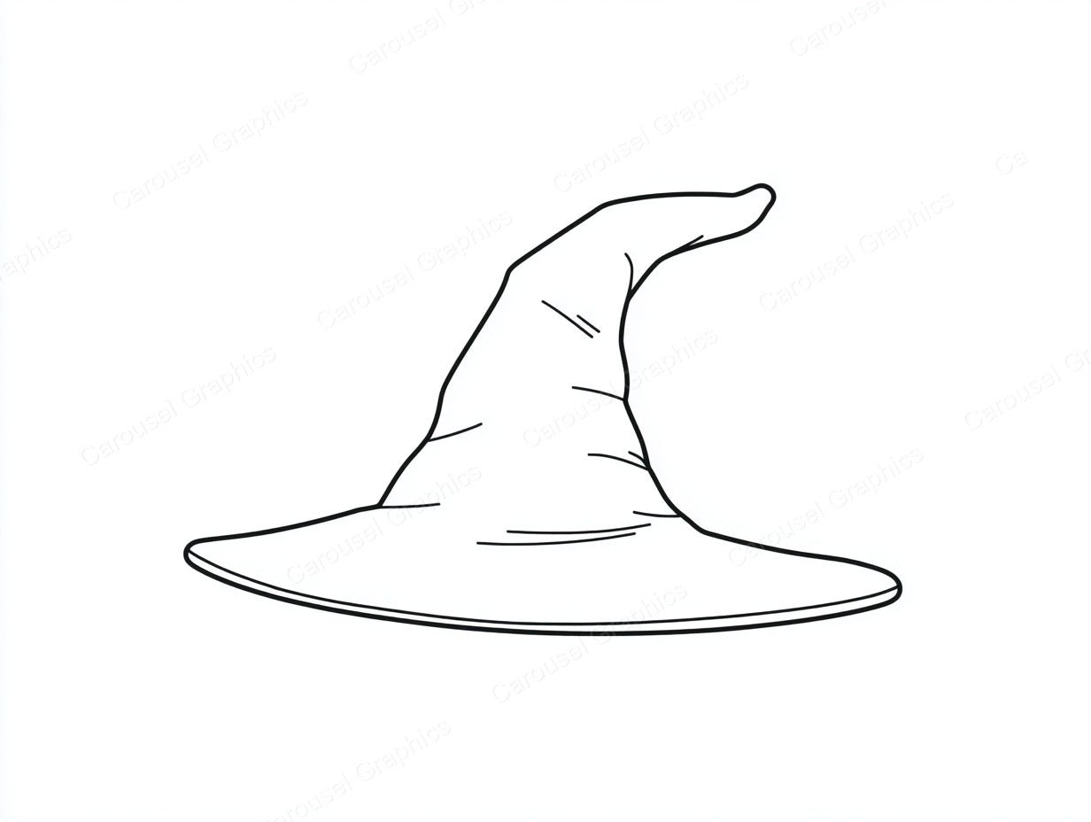 Witch Hat Vector Graphic preview
