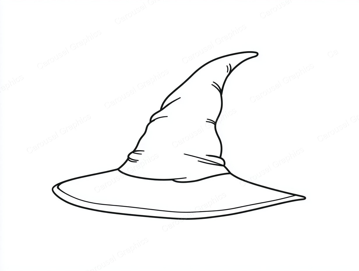 Witch Hat Vector Graphic preview