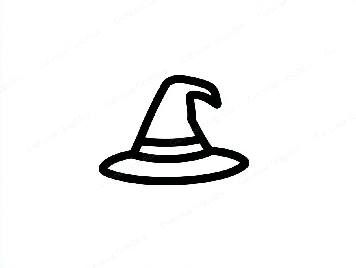 Witch Hat Vector Graphic preview