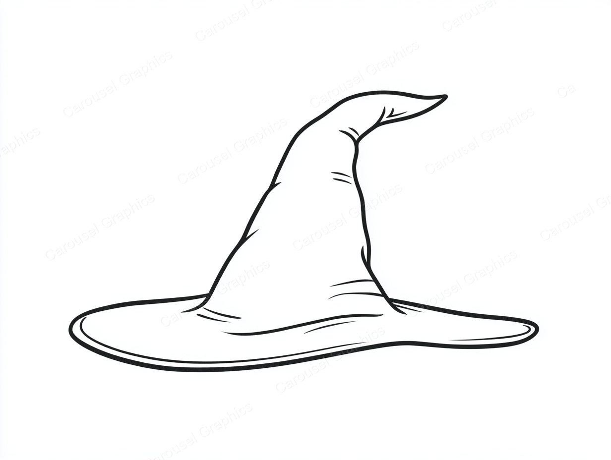 Witch Hat Vector Graphic preview