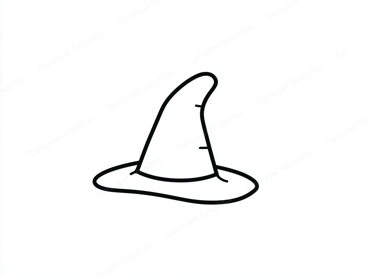 Witch Hat Vector Graphic preview