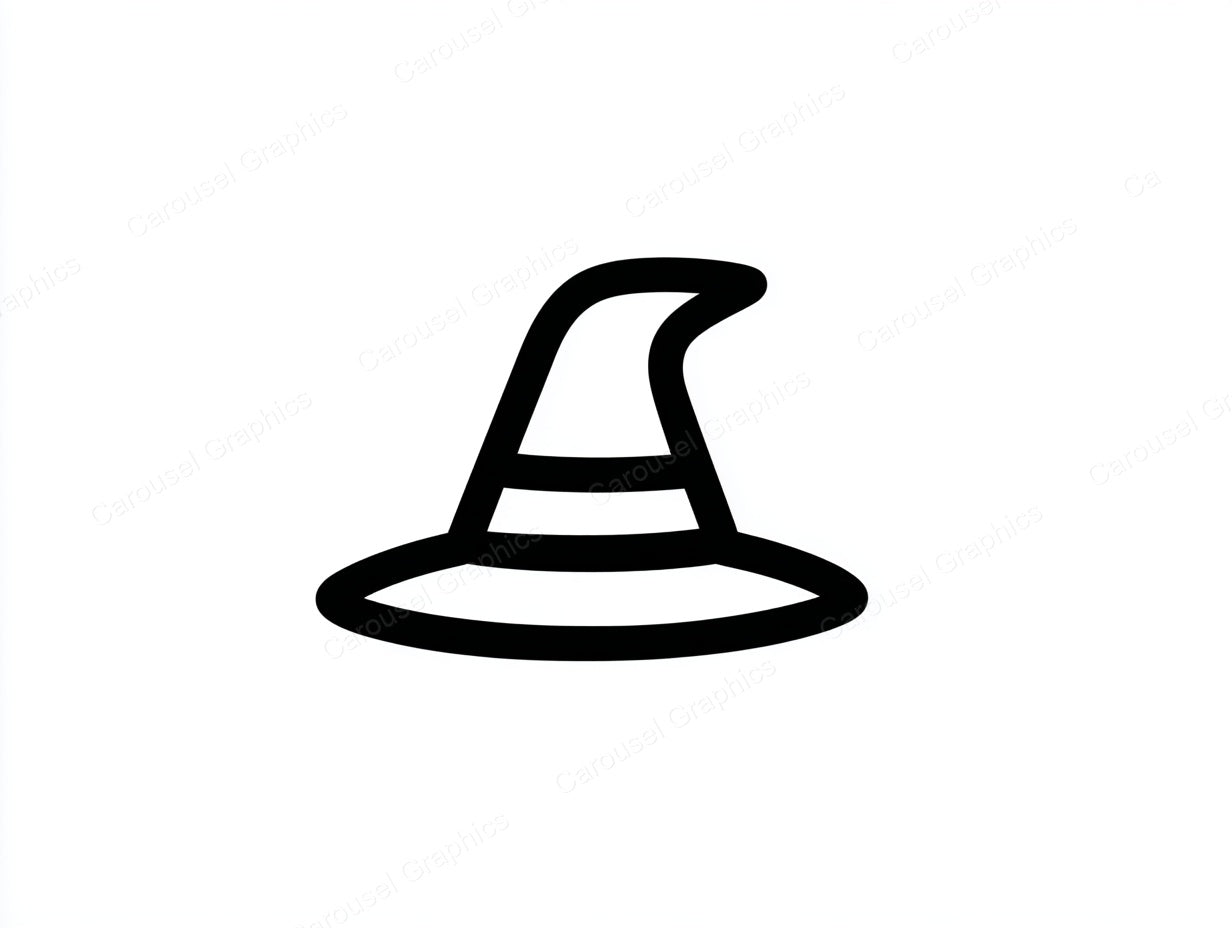 Witch Hat Vector Graphic preview
