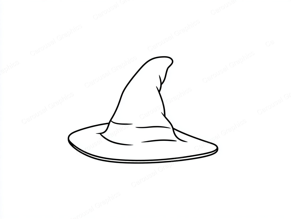 Witch Hat Vector Graphic preview