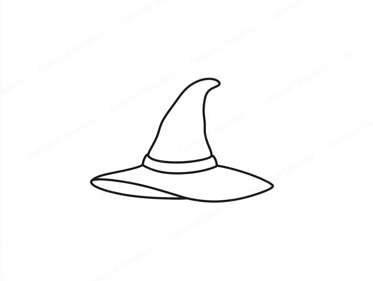 Witch Hat Vector Graphic preview