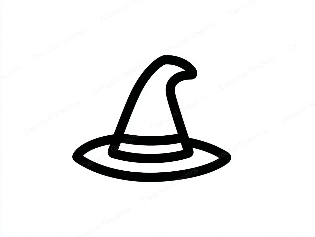 Witch Hat Vector Graphic preview