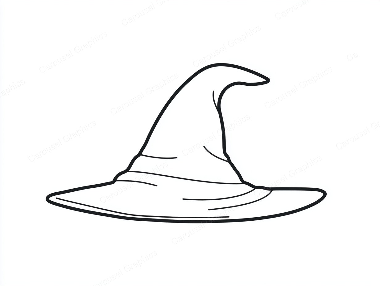 Witch Hat Vector Graphic preview