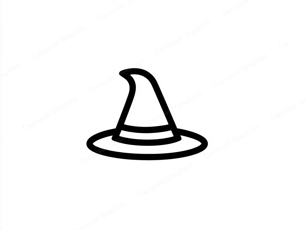 Witch Hat Vector Graphic preview