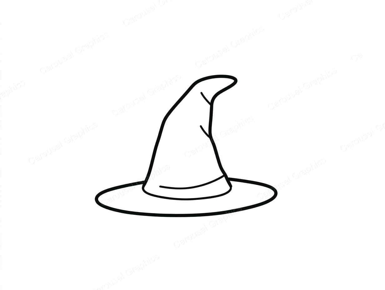 Witch Hat Vector Graphic preview
